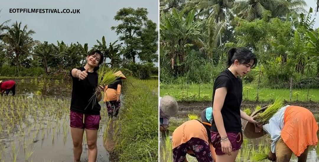 Sintya Marisca Turun ke Sawah Bantu Petani Tanam Padi